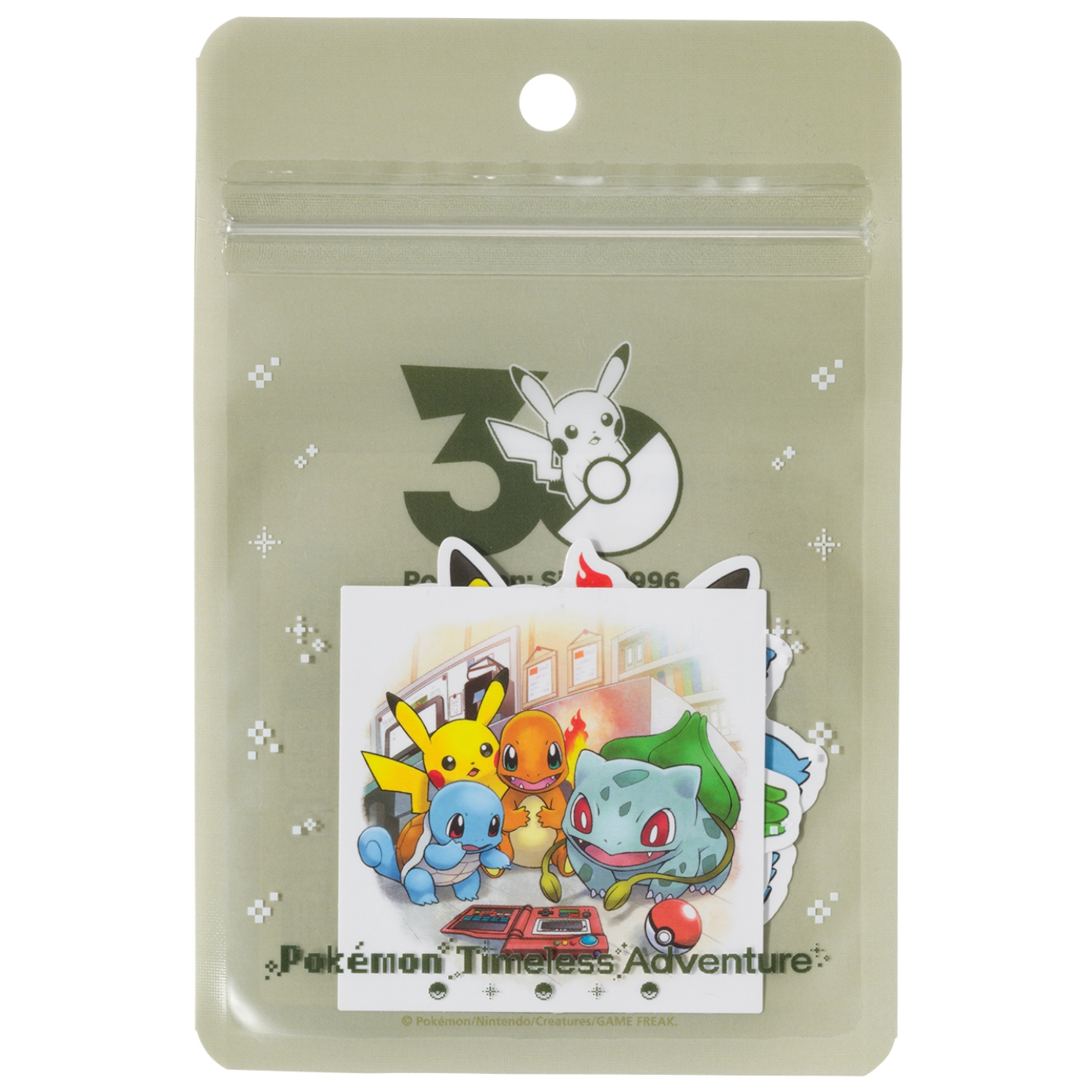 Pokémon Timeless Adventure 30° Anniversario Adesivi Stickers